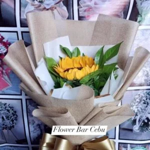 Sunflower bouquet flower arrangement by Flower Bar Cebu