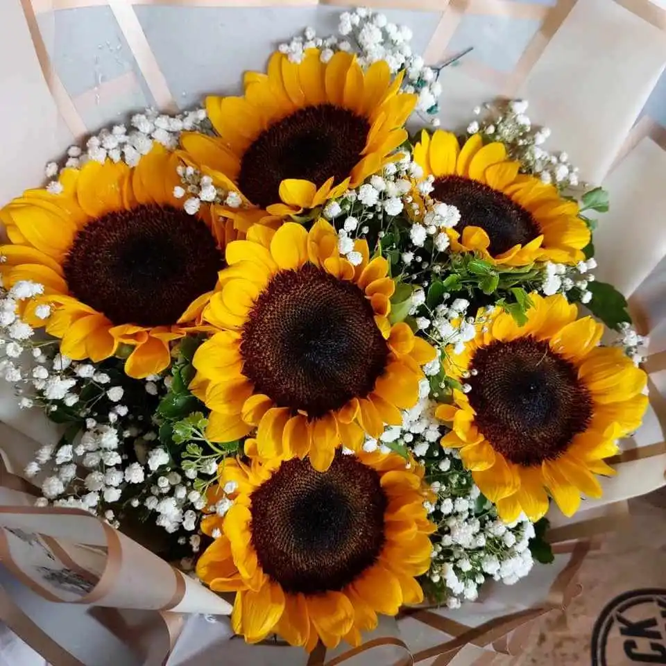 A bouquet of sunflowers by Flower Bar Cebu