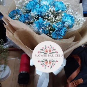 Blue Carnations Bouquet