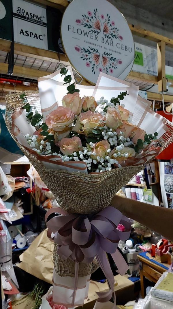 Peach Roses Bouquet