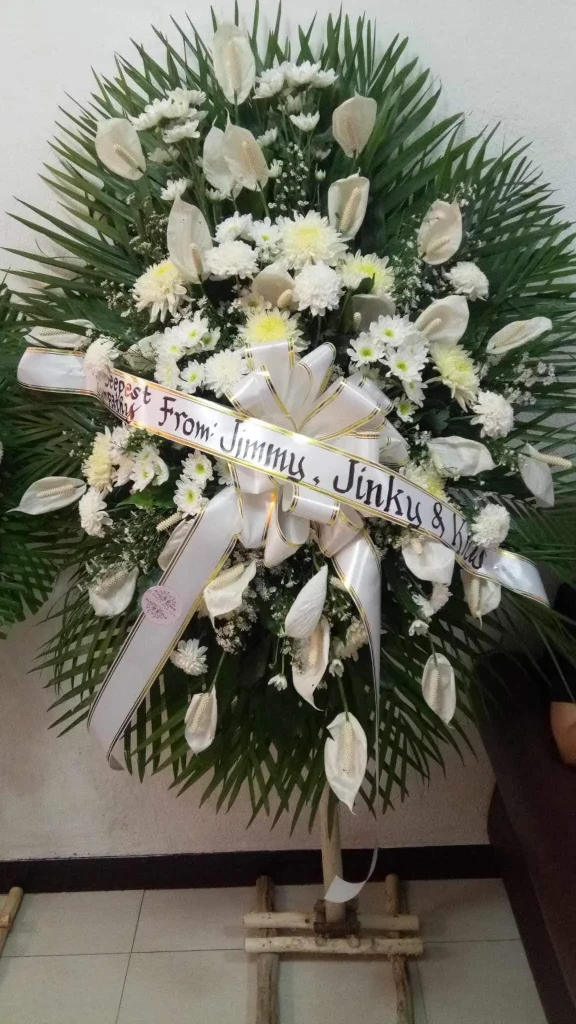 Funeral flower stand by flower bar cebu