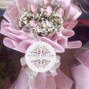 Dainty Pink Tulip Serenity Bouquet