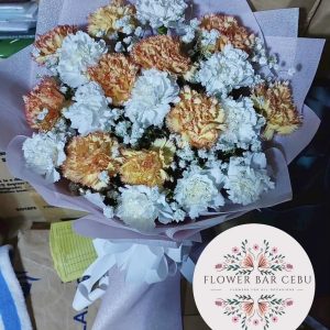 Cream and Gold Carnation Mix