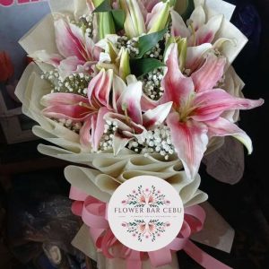 Classic Pink Stargazer Lily Bouquet